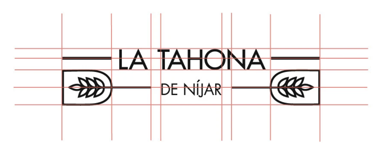 Tahona, logo, composition