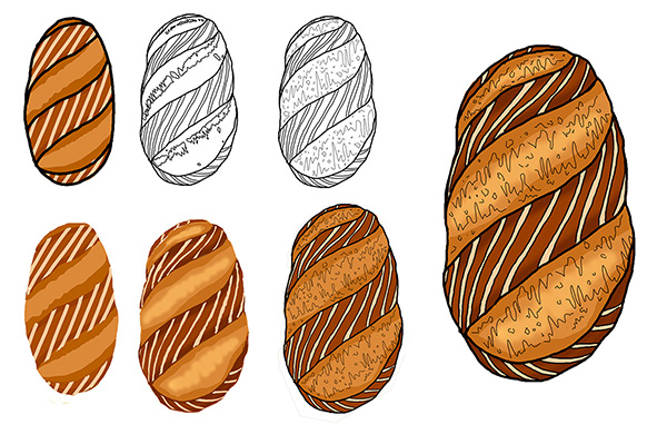 la subirana, murcia, bakery, panaderia, pan, ilustration, cayetana-mate